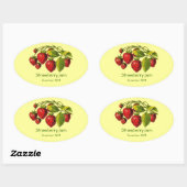Étiquette de conserves de fraises fraîches (Feuille)