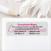 Étiquette de consultant en ventes rose (En situation)