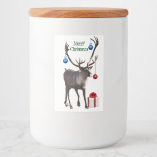 Étiquette de conteneur alimentaire 2x3 de riendeer