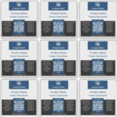 Étiquette de conteneur de Carré noir noir noir QR  (Devant)