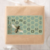 Étiquette de conteneur de nid d'abeille avec peign (En situation)