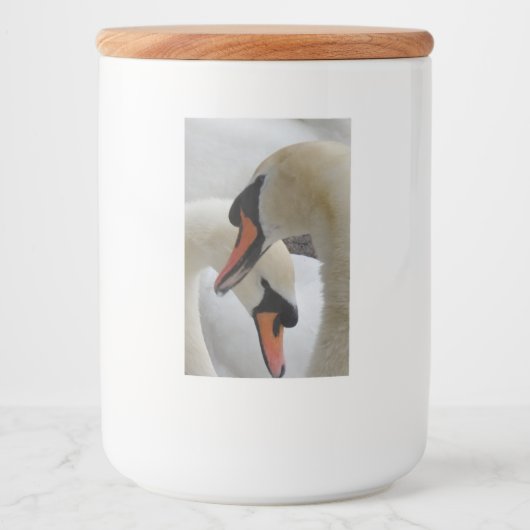 Étiquette de conteneur de nourriture Love & Swans (Devant)