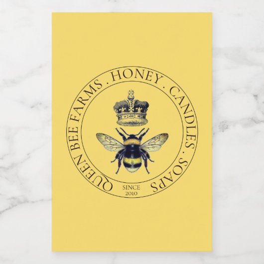 Étiquette de conteneur de produit Golden Bee (Étiquettes simples)