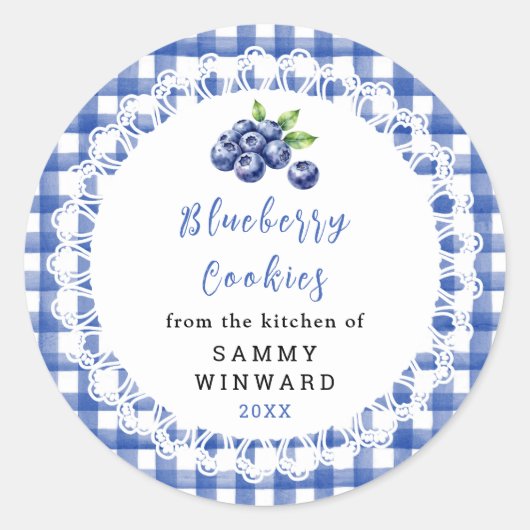 Étiquette de Cookie aux Bleuets Maison (Devant)