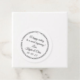 Étiquette de cookie de mariage, Étiquettes de fin