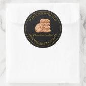 Étiquette de cookies maison Gold | Noir (Sac)