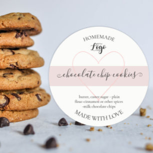 Étiquette de cookies maison personnalisé