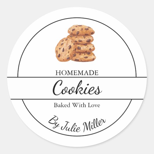 Étiquette de cookies maison simple (Devant)