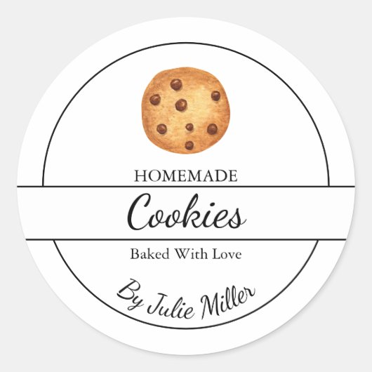 Étiquette de cookies maison simple (Devant)