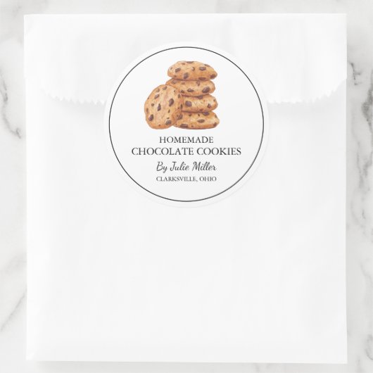 Étiquette de cookies maison simple (Sac)