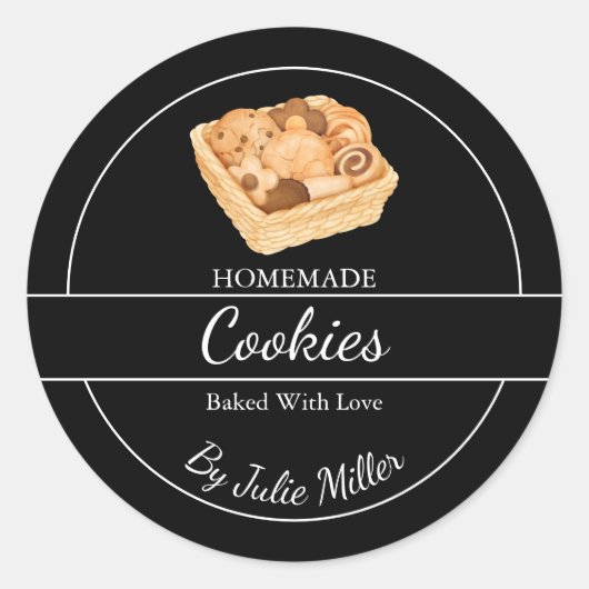 Étiquette de cookies maison simple (Devant)