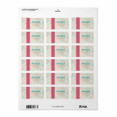 Étiquette de corail de Monnaie rose de la forêt (Feuille entière)