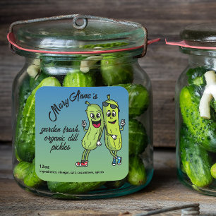 Étiquette de cornichons drôles de Pickle Pals
