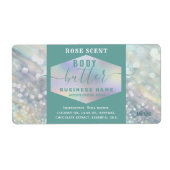 Étiquette de corps de script holographique de luxe (Devant)