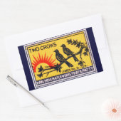 Étiquette de correspondance vintage à deux corbeau (Enveloppe)