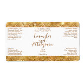 Étiquette de cosmétique de luxe - Parties scintill (Devant)