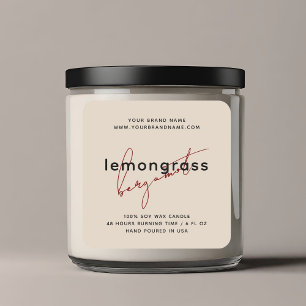 Étiquette de cosmétiques de bougie d'emballage mod