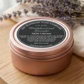 Étiquette de cosmétiques noire imperméable avec te