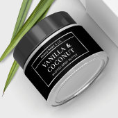 Étiquette de cosmétiques pour beurre noir et argen