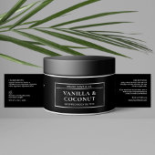 Étiquette de cosmétiques pour beurre noir et argen