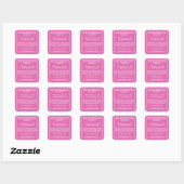Étiquette de cosmétiques simples rose et blanc (Feuille)