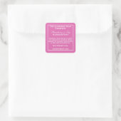 Étiquette de cosmétiques simples rose et blanc (Sac)