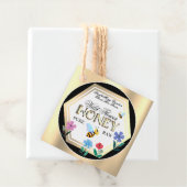 Étiquette de couvercle de pot de miel doré luxueux (En situation)