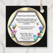 Étiquette de couvercle de pot de miel doré luxueux (Dos)