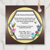 Étiquette de couvercle de pot de miel personnalisé (Dos)