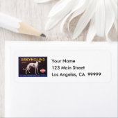 Étiquette de crème fruitée Greyhound (En situation)