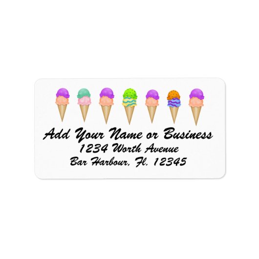 Étiquette de crème glacée - SRF (Devant)