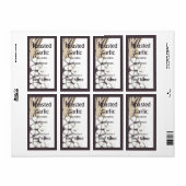 Étiquette de cuisine à l'ail grillé (Feuille entière)