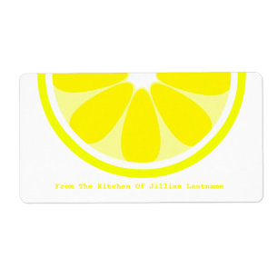 Étiquette de cuisine de citron de la cuisine de
