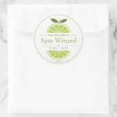 Étiquette de cuisine de crème de citron vert fait  (Sac)