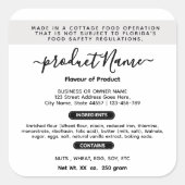 Étiquette de cuisine de la Floride élégant (Devant)