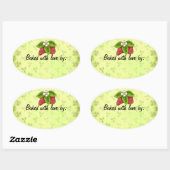 Étiquette de cuisine fraise Oval (Feuille)