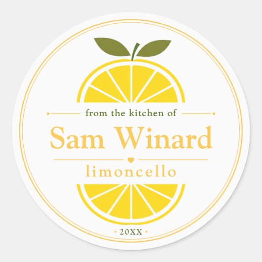 Étiquette de cuisine Limoncello fait maison (Devant)