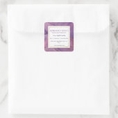 Étiquette de cuisine marbrée violet personnalisé (Sac)