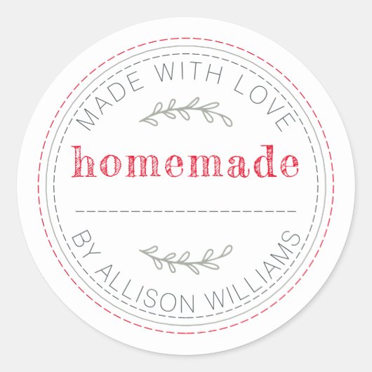 Étiquette de cuisine moderne maison rustique (Devant)