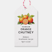 Étiquette de cuisine pour chutney d'orange (Devant)