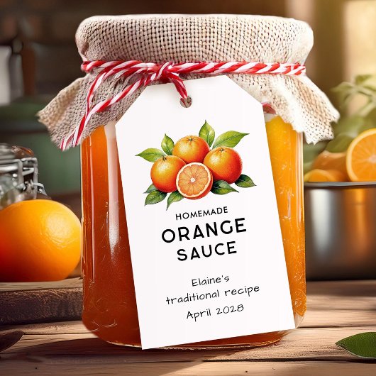 Étiquette de cuisine pour sauce orange modifiable