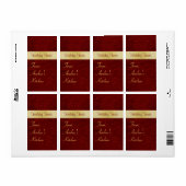 Étiquette de cuisine rouge Noël (Feuille entière)