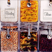 étiquette de cuisine transparent Carré de 1,5 pouc