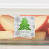 Étiquette de cuisson à l'arbre de Noël Festif Vert (Apposé)