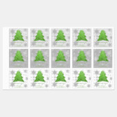 Étiquette de cuisson à l'arbre de Noël Festif Vert (Feuille)