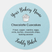 Étiquette de cuisson de gâteau fait maison (Devant)