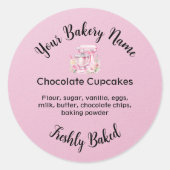 Étiquette de cuisson de gâteau maison (Devant)