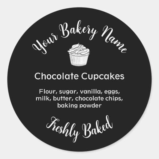 Étiquette de cuisson de gâteau maison (Devant)