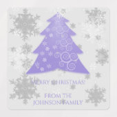 Étiquette de cuisson de l'arbre de Noël Festif Lav (Design 1)