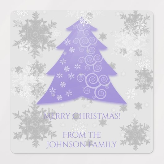 Étiquette de cuisson de l'arbre de Noël Festif Lav (Design 1)